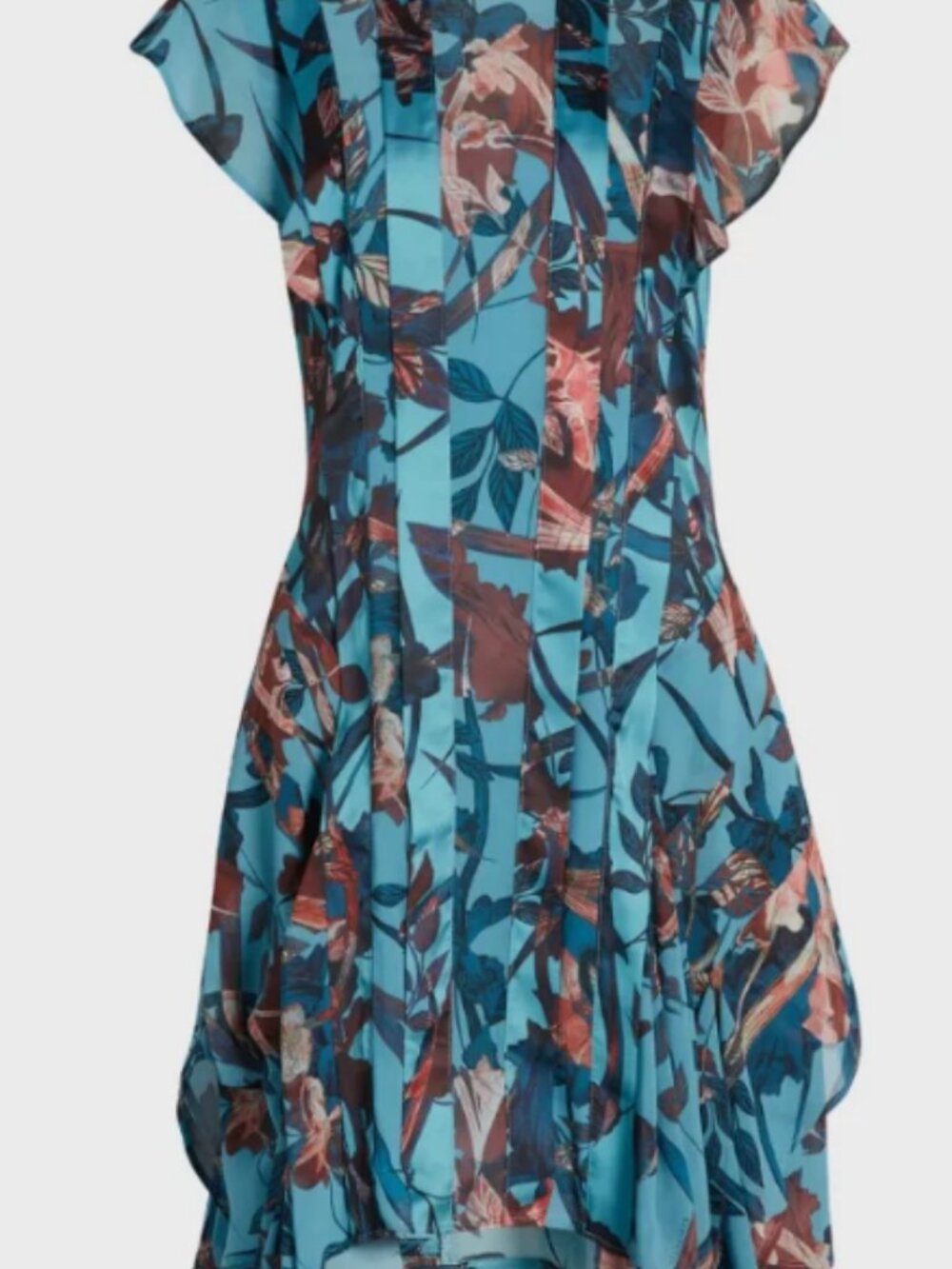 ALLSAINTS Fleur Batu Handkerchief Hem Dress MSRP$329 Timeless Elegance - Picture 6 of 12